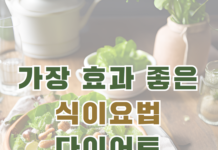 가장 효과적인 식이요법 다이어트